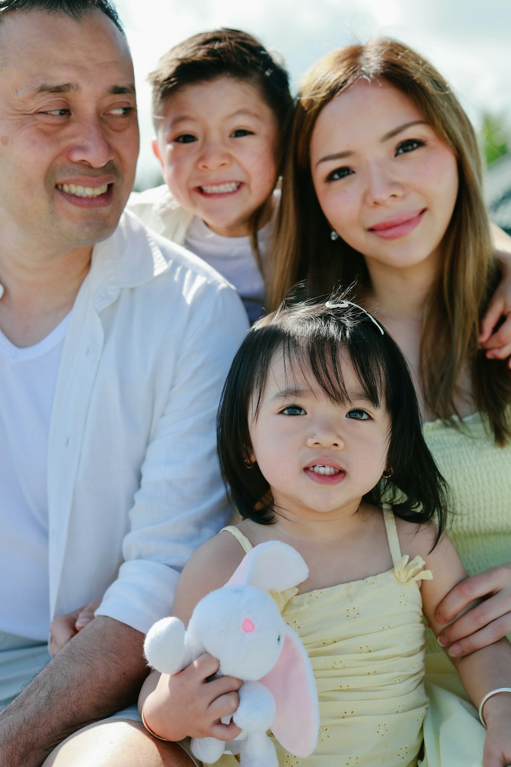 A happy family spending time together